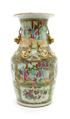 Lot 403 - A late 19th century Canton famille rose vase