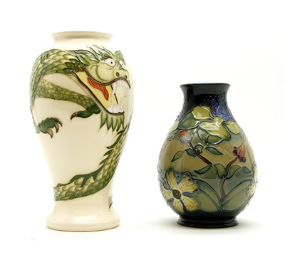 Lot 405 - A Moorcroft Dragon pattern vase