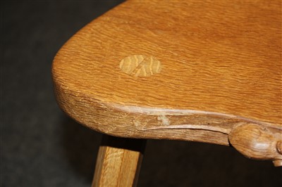 Lot 84 - A Robert 'Mouseman' Thompson oak stool