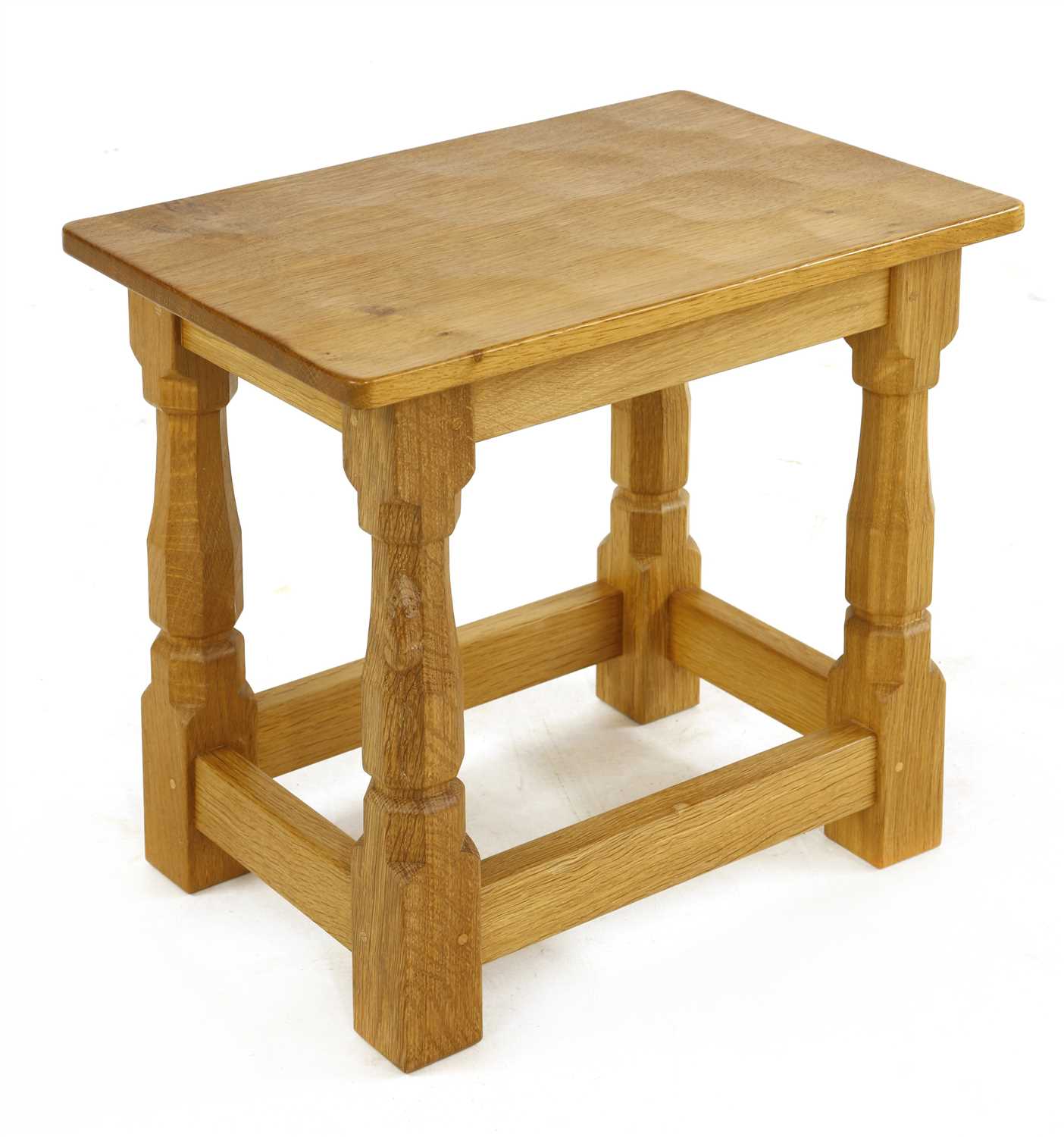 Lot 85 - A Robert 'Mouseman' Thompson oak joint stool