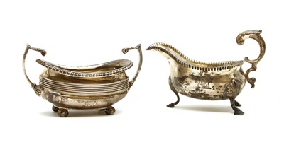 Lot 314 - A George III silver sauce boat