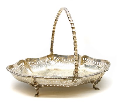 Lot 333 - A Victorian silver pierced cake basket