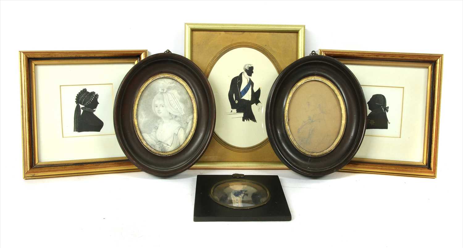 Lot 55 - A collection of six miniature portraits