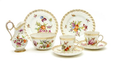 Lot 429 - A Dresden porcelain coffee service