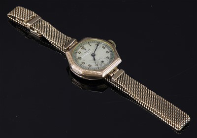 Lot 596 - A ladies' 9ct gold Rolex mechanical watch, c.1938