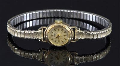 Lot 77 - A ladies' 9ct gold Tudor Royal mechanical strap watch, c.1950