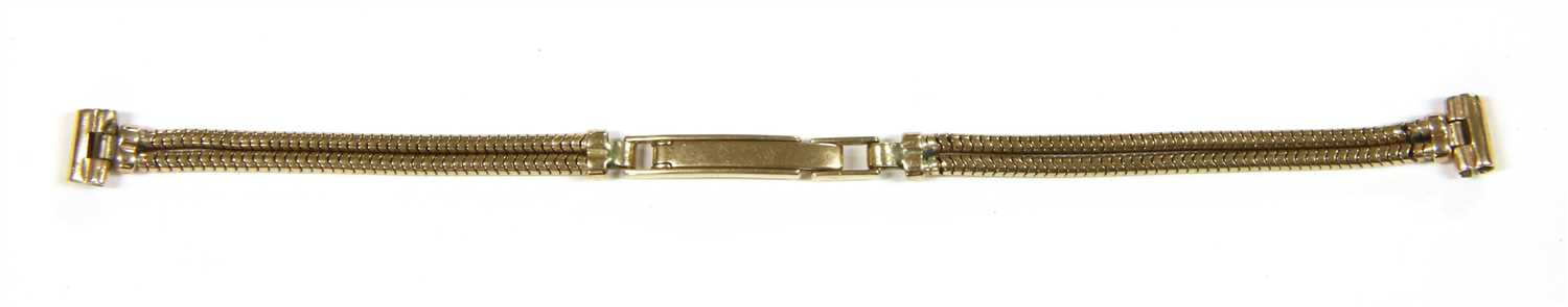 Lot 297 - A 9ct gold wristwatch bracelet