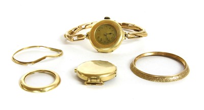 Lot 95 - An 18ct gold ladies mechanical watch