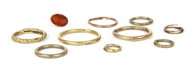 Lot 58 - A collection of Georgian split rings