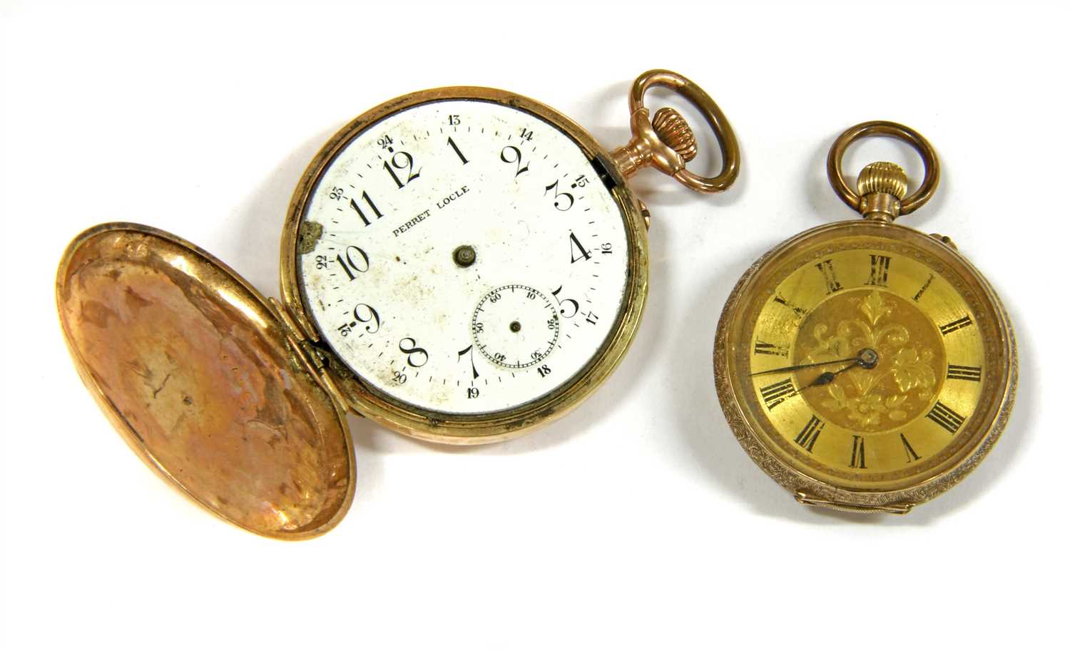 Lot 114 - A ladies open faced pin set pocket watch