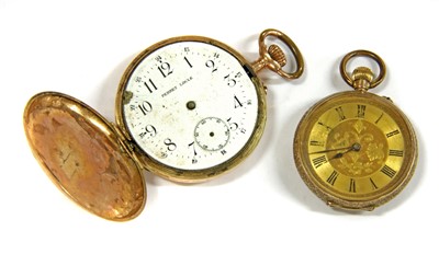 Lot 114 - A ladies open faced pin set pocket watch