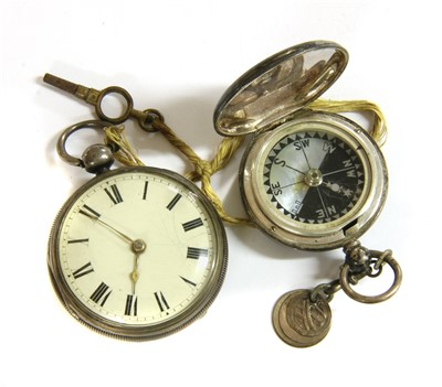 Lot 109 - A sterling silver fusee pocket watch