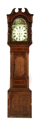 Lot 640A - A George III oak, mahogany and crossbanded longcase clock