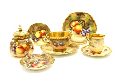 Lot 360 - A collection of Royal Worcester fallen fruits wares