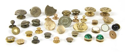 Lot 41 - A quantity of gold, silver and metal dress studs and buttons