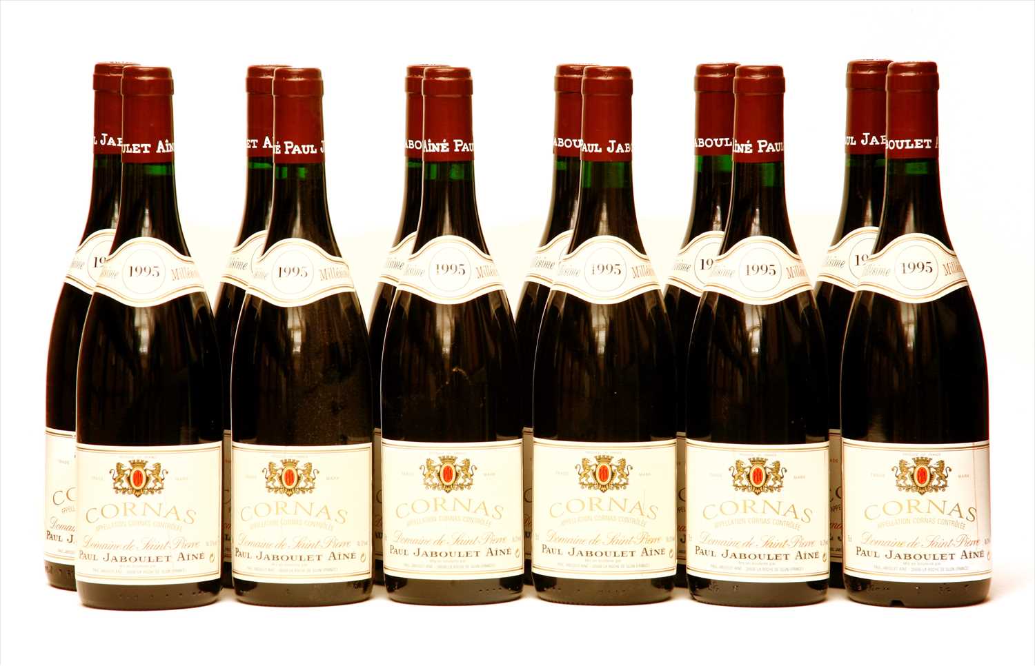 Lot 192 - Paul Jaboulet Aîné , Domaine de Saint-Pierre, Cornas, 1995, twelve bottles