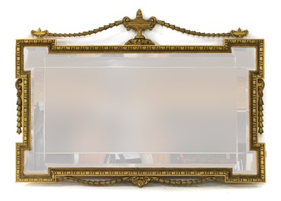 Lot 611 - A 20th century classical style gilt framed rectangular wall mirror