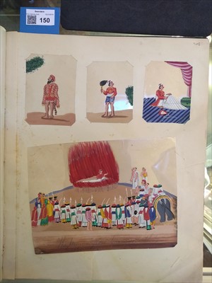 Lot 150 - An album of Indian Mica watercolours and gouaches