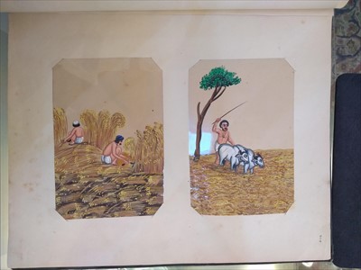 Lot 150 - An album of Indian Mica watercolours and gouaches