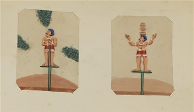 Lot 150 - An album of Indian Mica watercolours and gouaches