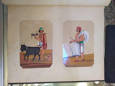 Lot 150 - An album of Indian Mica watercolours and gouaches