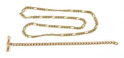 Lot 49 - A 9ct gold hollow Figaro curb link necklace