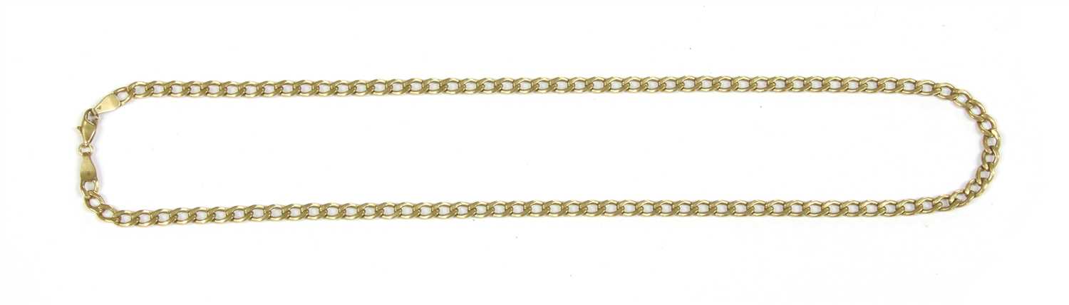 Lot 50 - A 9ct gold hollow curb link chain