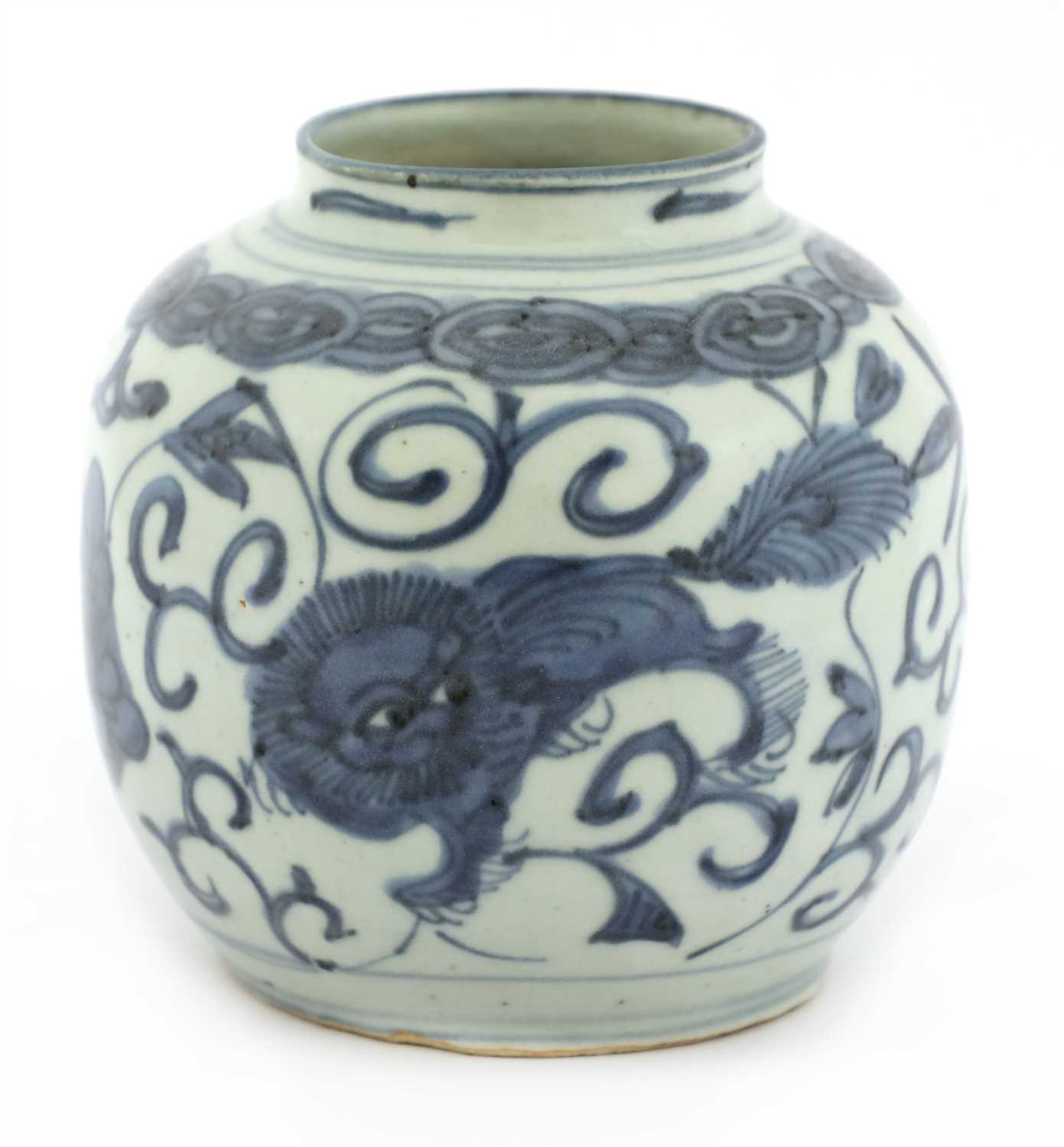 Lot 423 - A Chinese blue and white jar