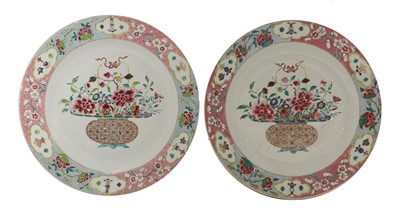 Lot 424 - Two Chinese famille rose plates