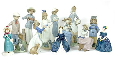 Lot 302 - A collection of Nao and Royal Doulton porcelain figures
