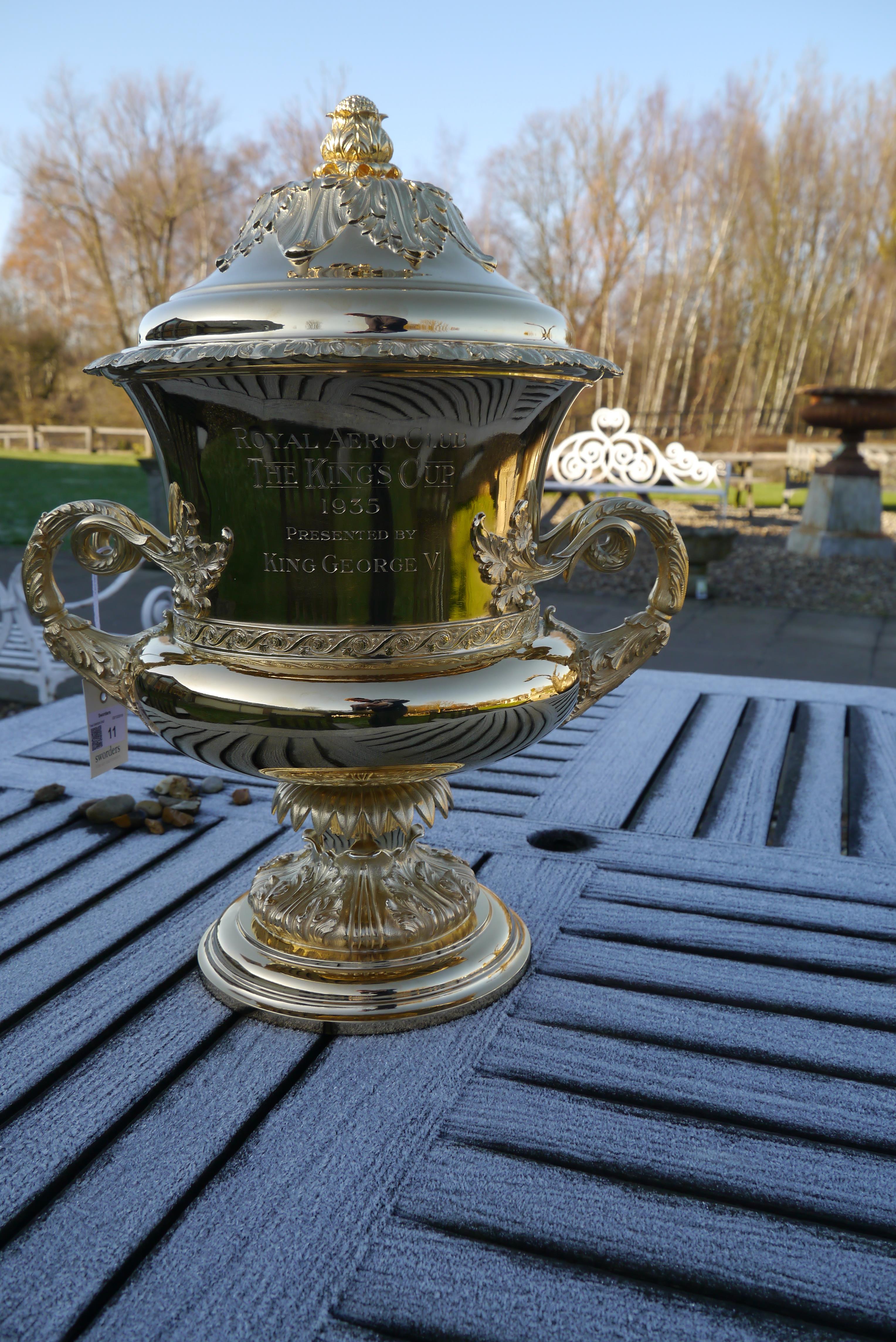 Lot 11 - A silver gilt flying trophy 'The King's Cup'