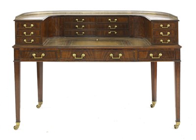 Lot 492 - A mahogany Carlton House desk