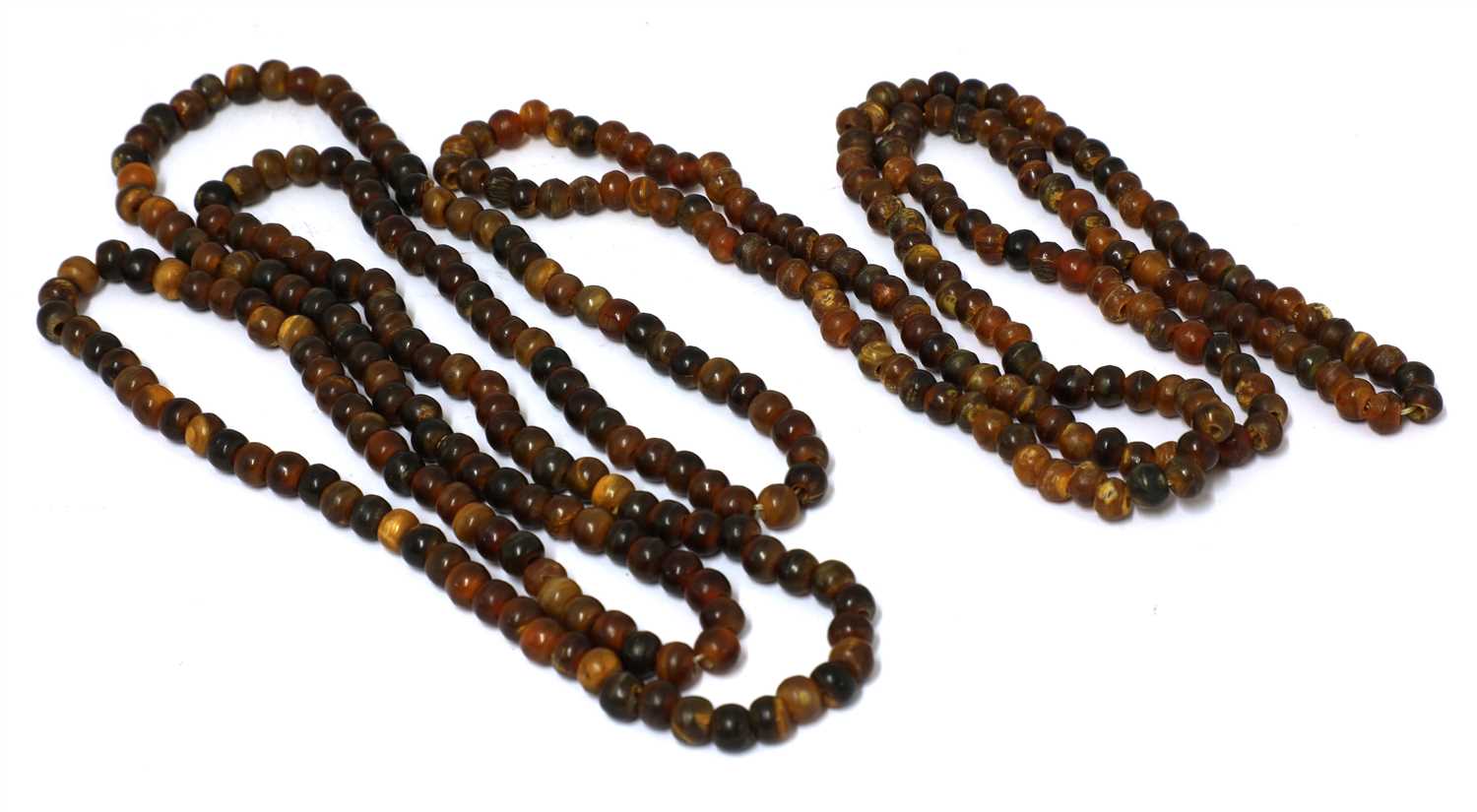 Lot 85 - Two horn beaded necklaces