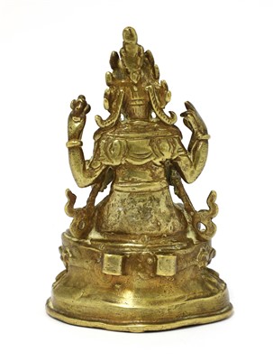 Lot 421 - A bronze bodhisattva