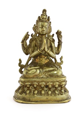 Lot 421 - A bronze bodhisattva