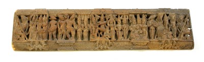 Lot 155 - An Indian carved hardwood panel