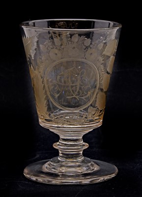 Lot 223 - A late Georgian glass rummer