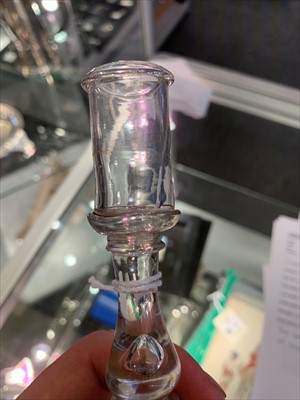 Lot 265 - A glass taperstick