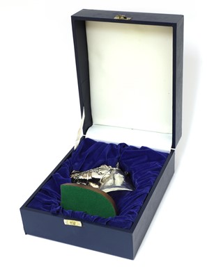 Lot 57 - A silver trophy in the form of a horse head