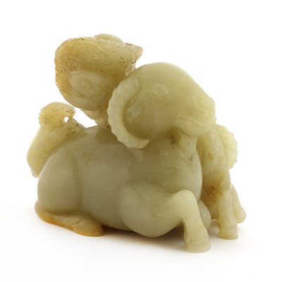 Lot 182 - A Chinese jade carving