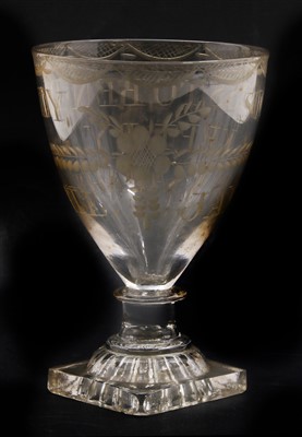 Lot 212 - A late 18th century glass rummer
