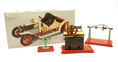 Lot 1233 - A Mamod Steam Roadster and a stationary steam engine