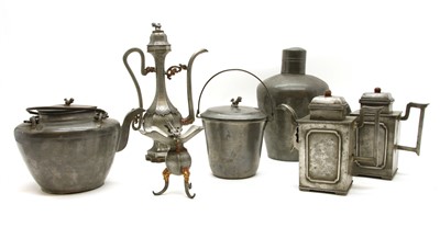 Lot 286 - A collection of Chinese pewter