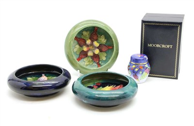 Lot 233 - Three Moorcroft Art pottery dishes