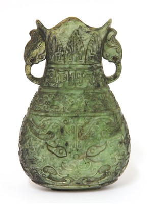Lot 203 - A Chinese jade vase
