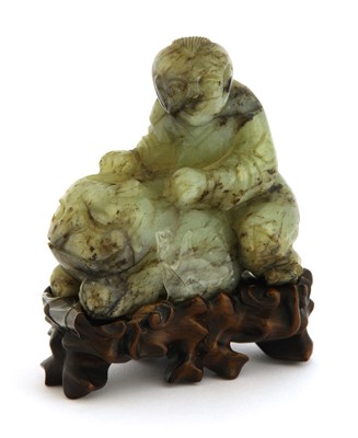 Lot 204 - A Chinese jade carving