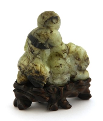 Lot 204 - A Chinese jade carving