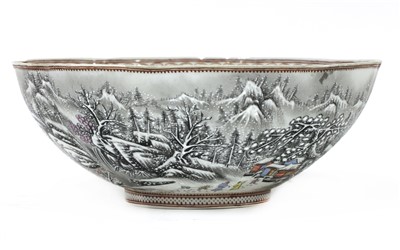 Lot 96 - A Chinese famille rose eggshell bowl