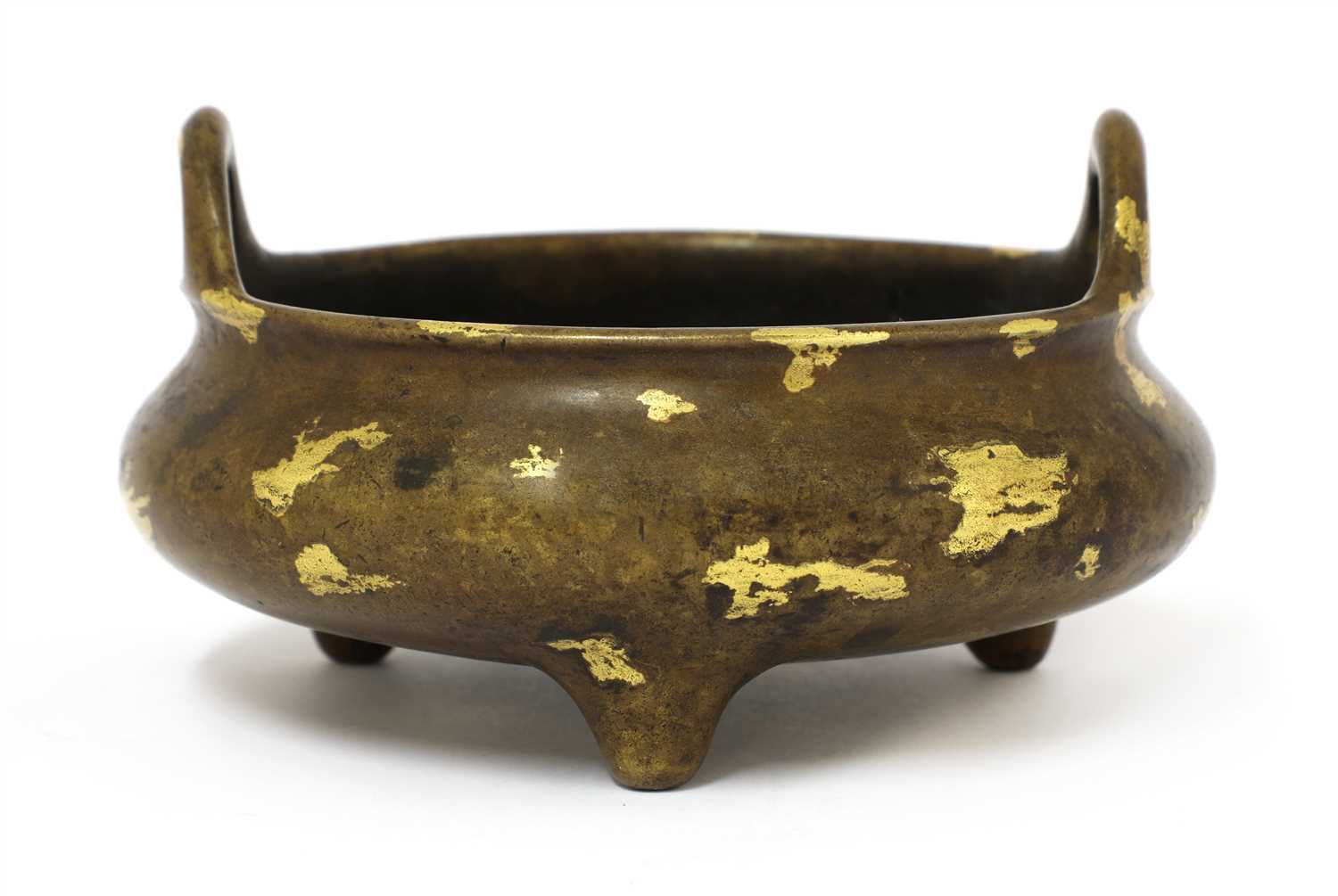 Lot 117 - A Chinese gilt bronze incense burner