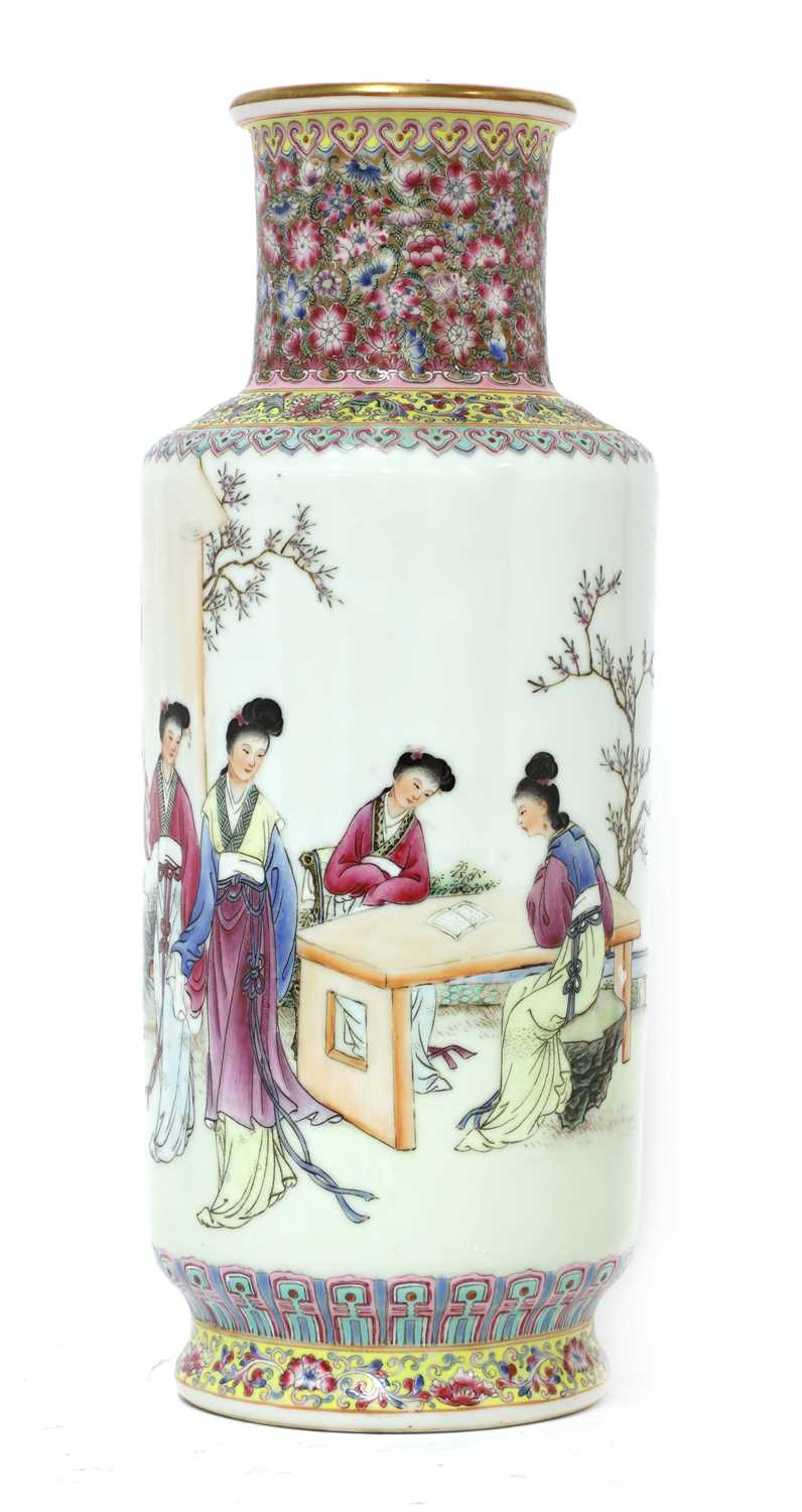 Lot 104 - A Chinese famille rose vase